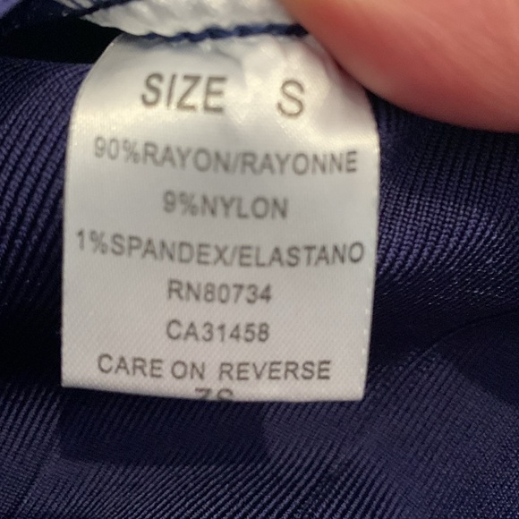 Navy mini dress, bandage material. size small. - Picture 6 of 6